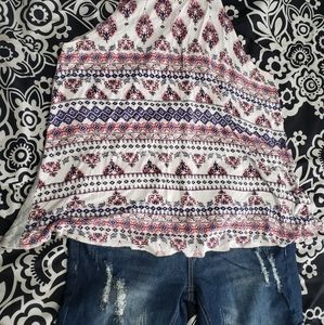 Size 7 shorts and Med top